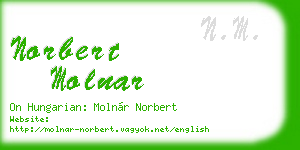 norbert molnar business card